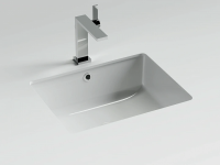 Раковина встраиваемая снизу Ceramicanova Эра 505x405x195, с отверстием слива - перелива, белый