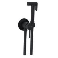 Sancos Гигиенический душ Start со смесителем, c внутренней частью,встраиваемый,настенный,черный мат.