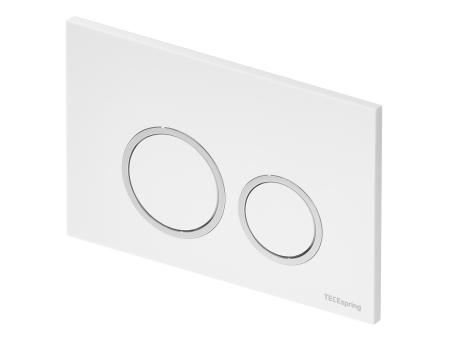 9940103 TECEspring, панель смыва с круглыми кнопками, белый глянец/хром глянец