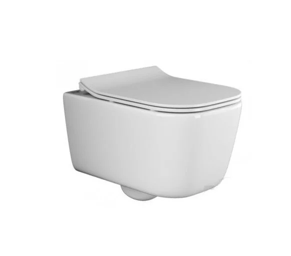 Комплект Подвесной унитаз NEW DAY Rimless + Система инсталляции Balance кнопка Square, черный матовы