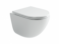 Ceramicanova Унитаз подвесной Vogue Торнадо, с ультратонким сиденьем, микролифт, белый 