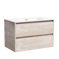 Sancos Тумба подвесная Libra, два ящика, доводчики скрытого монтажа 790х450x500, Дуб галифакс натура