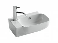 Ceramicanova Умывальник Element 403*249*140, с отверстием под смес. слева, чаша справа, белый