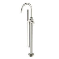 SANCOS Смеситель для ванны напольный Etna, брашированный никель