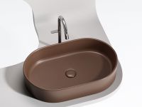 Ceramicanova Умывальник накладной овальный Element 608*385*122мм, темно-коричневый мат.