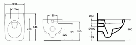IS CANTICA Стульчак, дюропласт, стальные хром.шарниры,легкосъемн., для унитазов T3175,T3171,T3116
