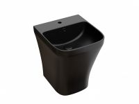 Ceramicanova Раковина моноблок подвесная DION с 1 отверстием для смесителя, 365*400*455, черный мат