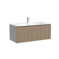 SANCOS Тумба подвесная Code 990х453х400, c одним  ящиком оснащенным доводчиками, цвет серо- бежевый