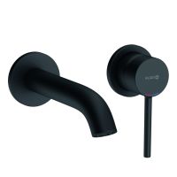 KLUDI BOZZ Смеситель для раковины встраиваемый, внешняя часть, черный матовый, излив 180 