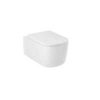 KLUDI RESA S Унитаз подвесной безободковый, турбосмыв, с крышкой микролифт, белый