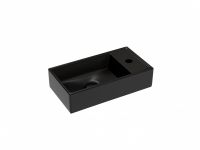 Ceramicanova Умывальник подвесной прямоугольный Element 407*217*100, чаша слева, чер. мат.