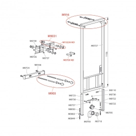 ALCAPLAST Инсталляция для биде, высота монтажа 1м