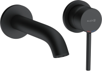 KLUDI BOZZ Комплект наст. смес. умыв. 2 отв. 180 mm, черный мат.  + внутренняя часть 38243