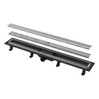 ALCAPLAST Дренажный канал с порогами из нержавеющей стали с двусторонней решеткой Simple 550м