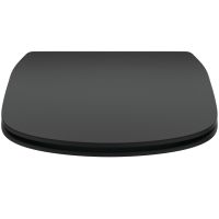 IS TESI Стульчак м/л тонкий, легкосъемный, шарниры металл/пласт., Silk Black (Черный матовый)