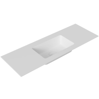 Умывальник  Kupala CUBO встраиваемый 1400*490*150 (чаша 550*314) мм белый матовый