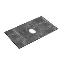 Sancos Столешница без отверстия под смеситель, 800х460, черный (black sky)