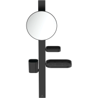 IS Комплект аксессуаров ALU+ Beauty Bar S: штанга, зеркало, полочки, стакан; черный мат.