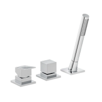 KLUDI-DECUS однорычажный смеситель для ванны и душа, 3 отв., без излива, хром