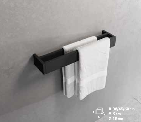 Полотенцедержатель двойной 45 см Novellini Frame, цвет Matt Black