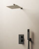 IO Встраиваемый комплект для душа термостатический ORION (3084T+3024T+3058T) оружейная сталь