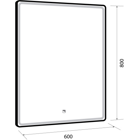 99.9027 POINT Зеркало 60x80 см, LED-подсветка