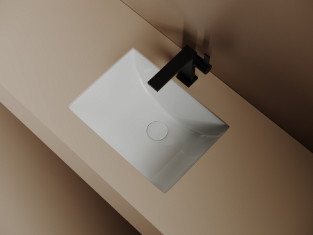 Ceramicanova Раковина встраиваемая снизу Era, с отверстием слива - перелива 460x348x213 мм