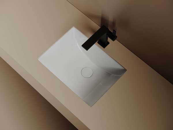 Ceramicanova Раковина встраиваемая снизу Era, с отверстием слива - перелива 460x348x213 мм