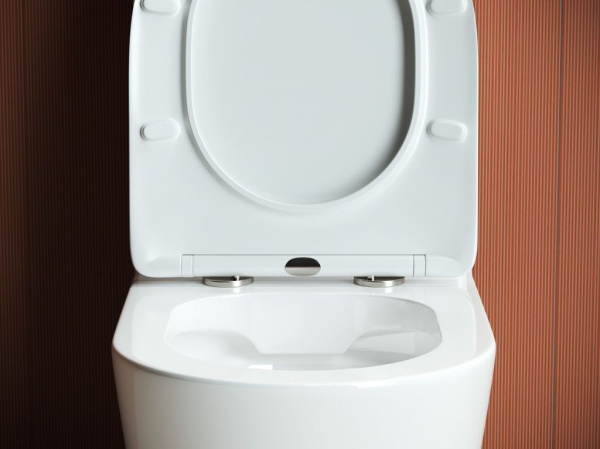 Ceramicanova  Чаша унитаза HIGHLIGHT Rimless, ниж. под, глуб. смыв, креп. и сид.-крыш.