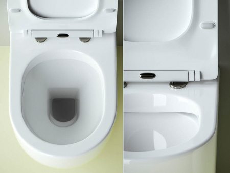 Ceramicanova Унитаз напольный пристенный Metropol Rimless,с ультратонким сид.,микролифт,белый