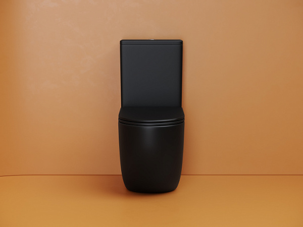 Напольный пристенный унитаз Metropol смыв Торнадо черный матовый CN4001TMB