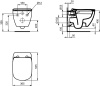 IS TESI Rimless+ Унитаз подвесной безободковый, крышка м/л sandwich T552201