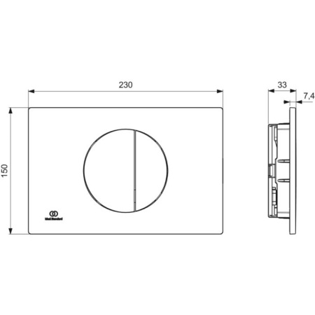 IS Панель смыва Oleas M5 Круглая механическая, двойной смыв, белая глянцевая