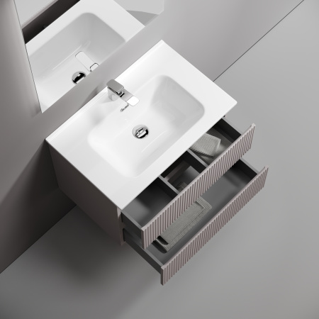 Sancos Тумба подвесная Snob T, два ящика, доводч.,система Soft close,690х445х500,Doha Soft