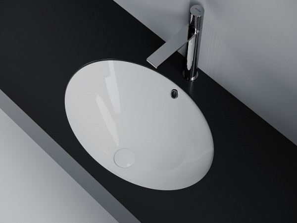 Ceramicanova Умывальник овальный встраиваемый снизу Era 615x435x220 мм цвет белый