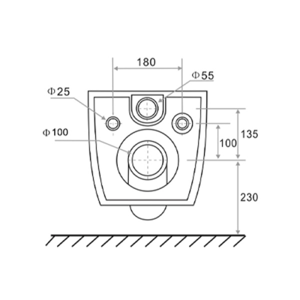 Комплект TECEspring, панель смыва с прямоуг. кнопками, черн.матовый, унитаз модель K