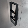 Полка тройная с крючком 35х90 см Novellini Frame, цвет Black Matt