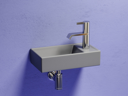 Ceramicanova Умывальник прямоугольный Element с слева, отв.п/смес. справа 407*217*100 антр. мат.