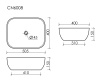 Ceramicanova Умывальник накладной прямоуг Element 505*400*150мм