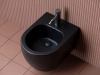 Ceramicanova Подвесное биде PLAY, отверстие под смеситель, с крепежом, черый матовый