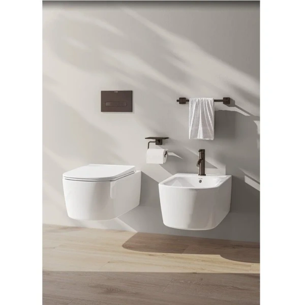 KLUDI RESA S Унитаз подвесной безободковый, турбосмыв, с крышкой микролифт, белый