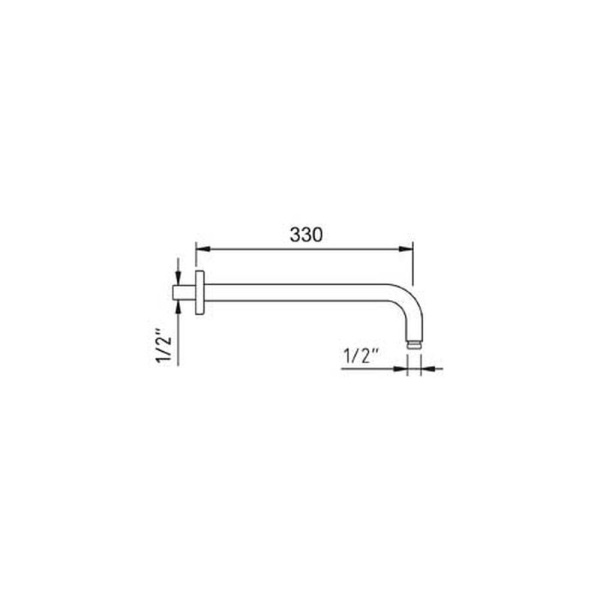 Кронштейн CLEVER LUZIA 330 mm, хром
