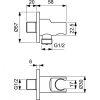 IS Шланговое подключение IDEALRAIN, 1/2", черный матовый