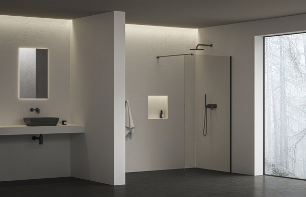 Душевое ограждение RAVAK ST Walk-In Wall AIR 1100 блестящий + транспарент