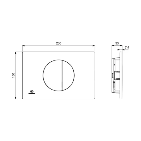 IS Панель смыва OLEAS™ M5 механическая, двойной смыв, (Золото) 