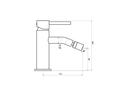 IO Sirio Смеситель для биде, черный матовый