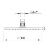 Верхний душ CLEVER SLIM INOX AIR , 300X300, нерж. сталь, оружейная сталь