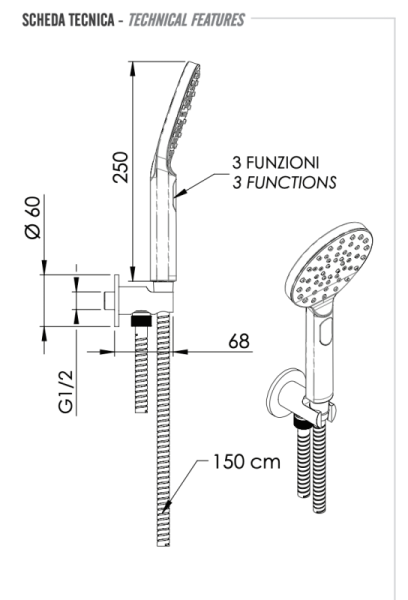 Комплект для душа Remer 337M318MP