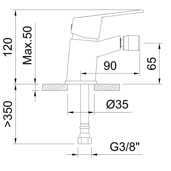 CLEVER PANAM EVO XTREME Смеситель для биде, хром