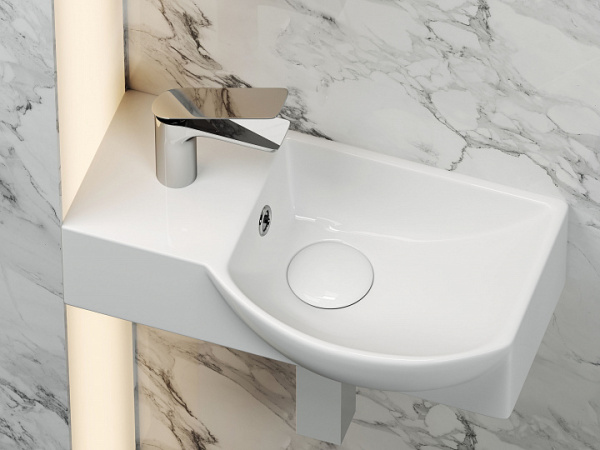 Ceramicanova Умывальник подвесной прямоугольный Element 400*220*120мм, чаша справа